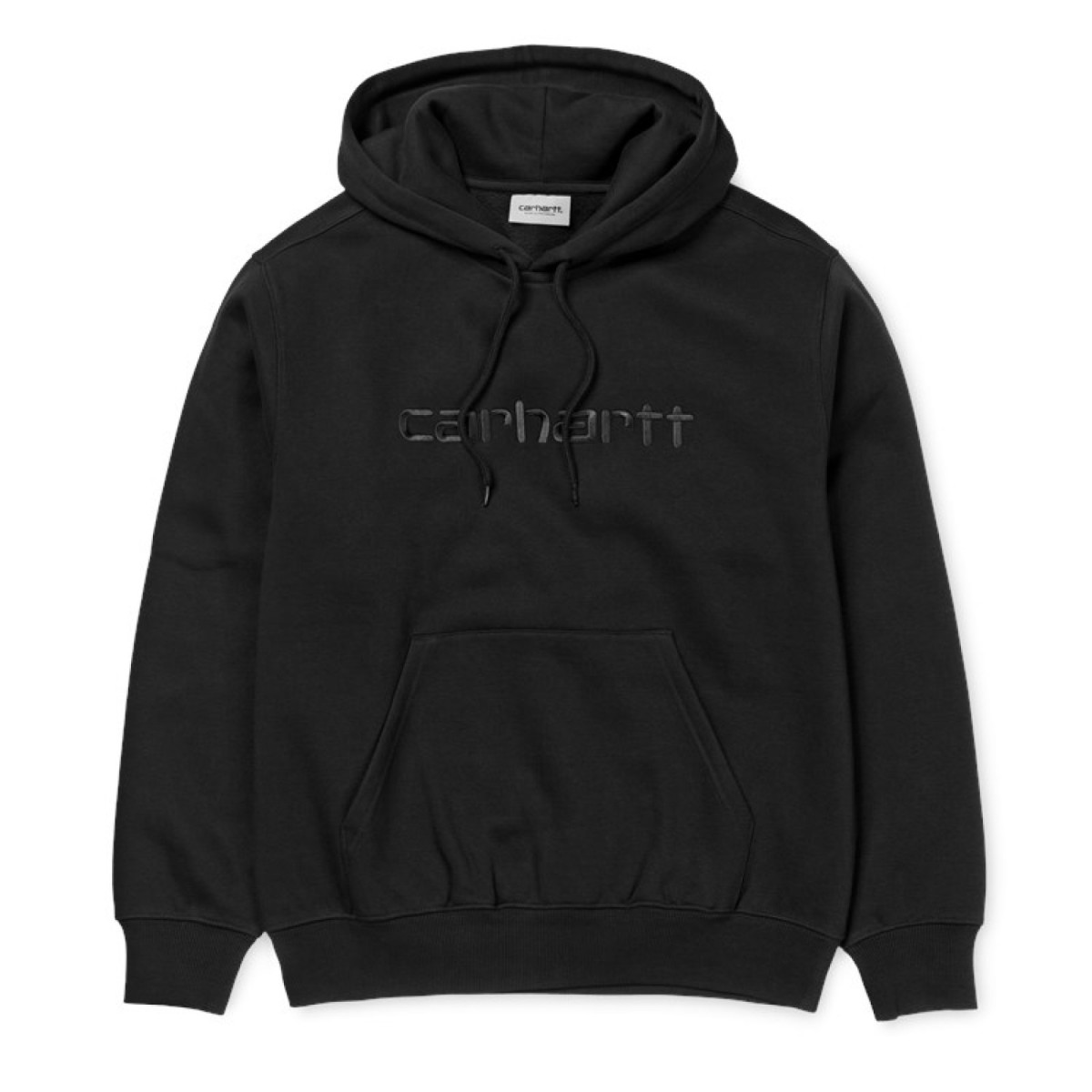 Carhartt Wip Hooded Carhartt Embroidered Sweatshirt Black / Black - Penloe