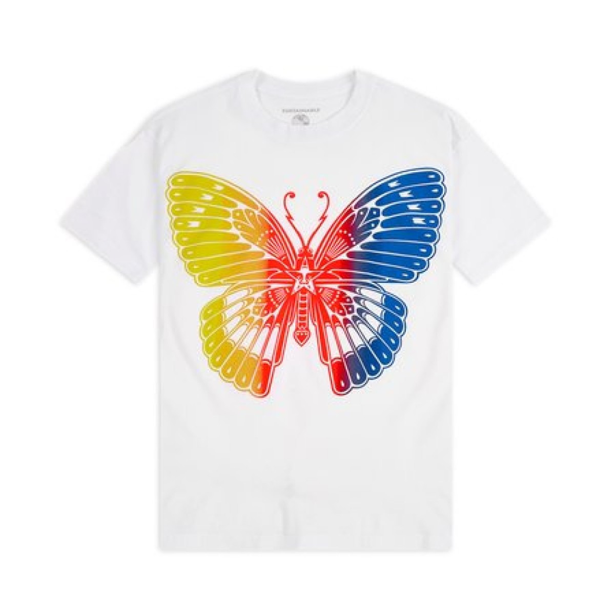 white shirt with butterfly