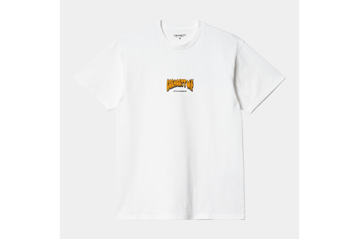 Carhartt WIP S/S Bubble Script T-Shirt White ,100% Organic Cotton Single  Jersey, 210 g/m_ - Penloe