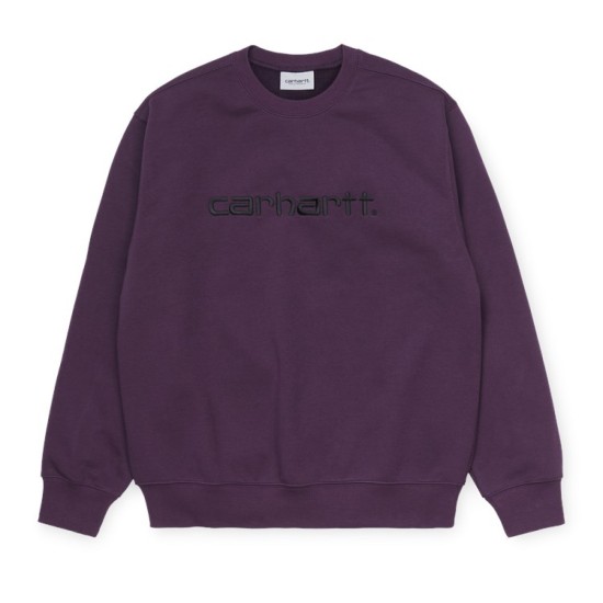 Carhartt Wip Carhartt Embroidered Sweatshirt Boysenberry / Black