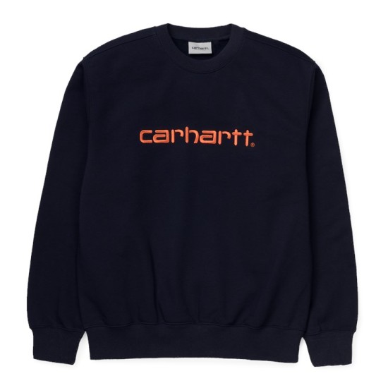 Carhartt Wip Carhartt Sweatshirt Dark Navy / Orange