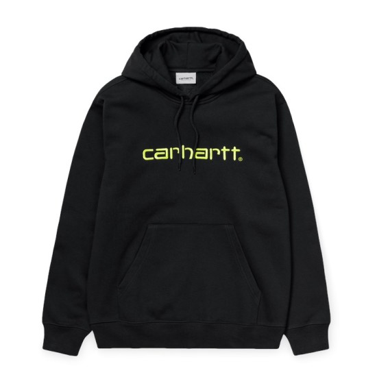 Carhartt Wip Hooded Carhartt Sweatshirt Black / Lime