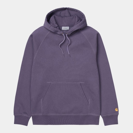 Carhartt WIP Hooded Chase Sweatshirt Provence Purple / Gold