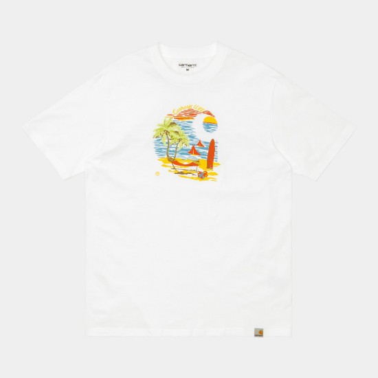 Carhartt WIP S/S Beach C T-Shirt White