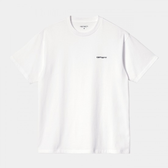 Carhartt WIP Script Chest Embroidery T-Shirt White / Black