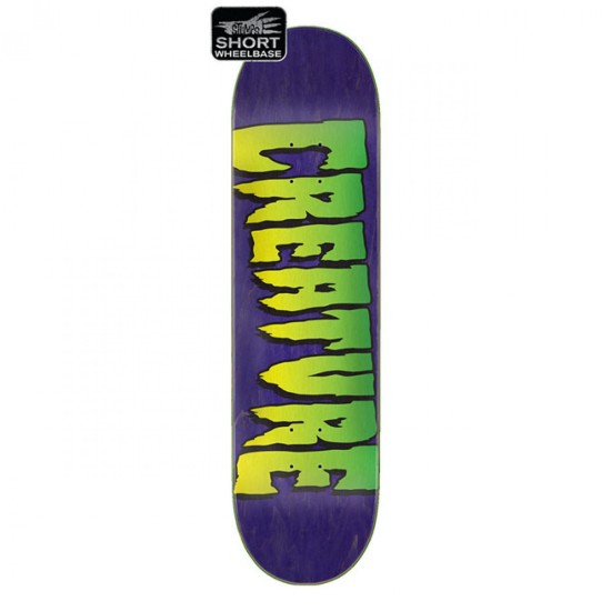Creature Logo Stumps Skate Deck Purple