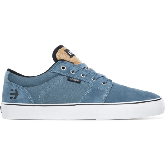 Etnies Barge LS Skate Shoes Blue / White