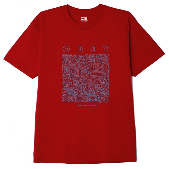OBEY Creative Dissent T-Shirt Red