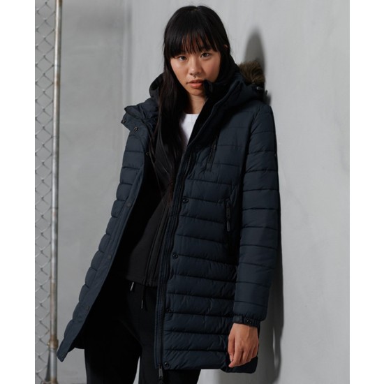 superdry coat navy