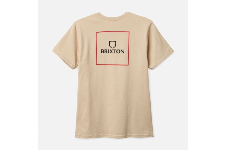Brixton Alpha Square T-Shirt Cream / Mars Red