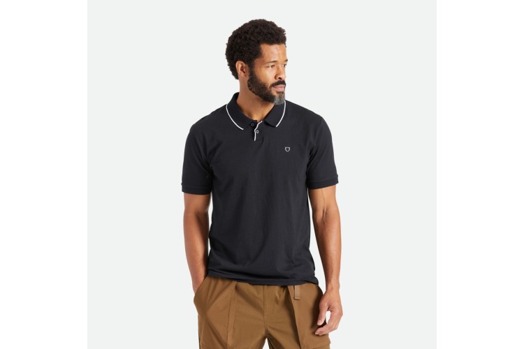 Brixton Proper Polo Shirt Black