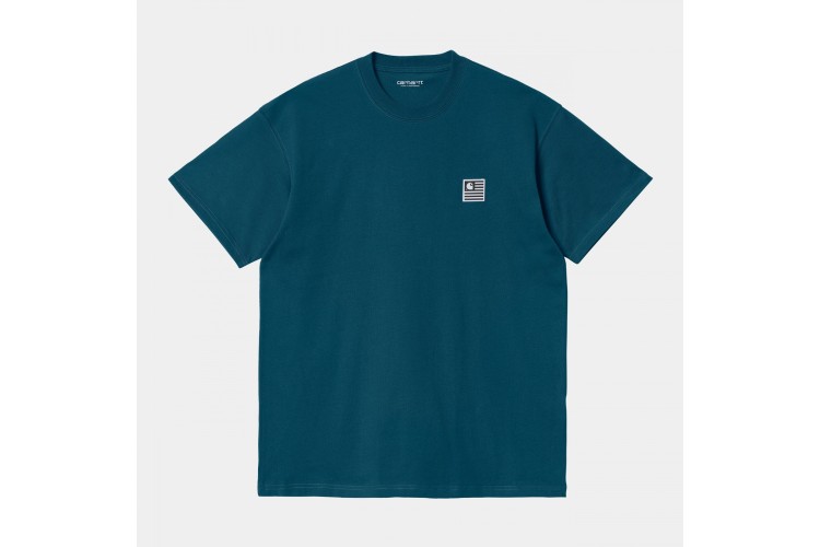 Carhartt WIP  Label State T-Shirt Indican Blue
