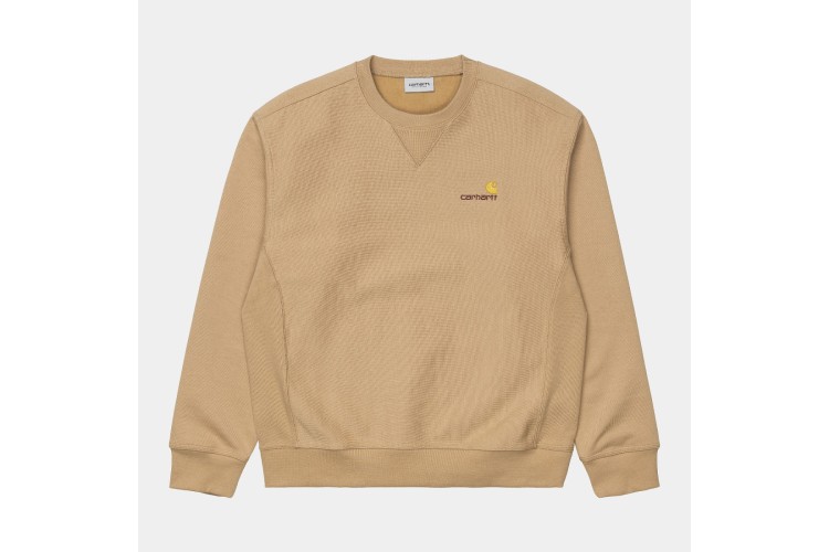 Carhartt WIP American Script Sweatshirt Dusty Hamilton Brown