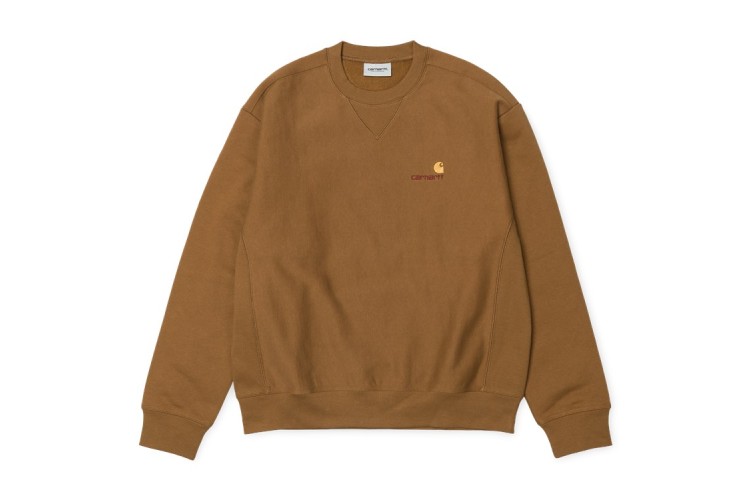 Carhartt Wip American Script Sweatshirt Hamilton Brown