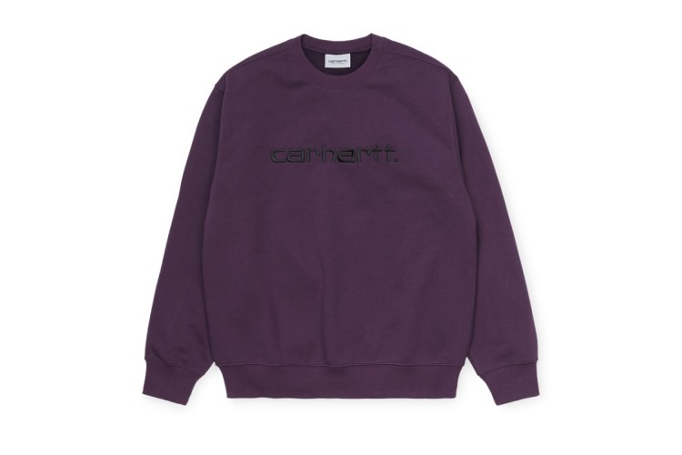 Carhartt Wip Carhartt Embroidered Sweatshirt Boysenberry / Black