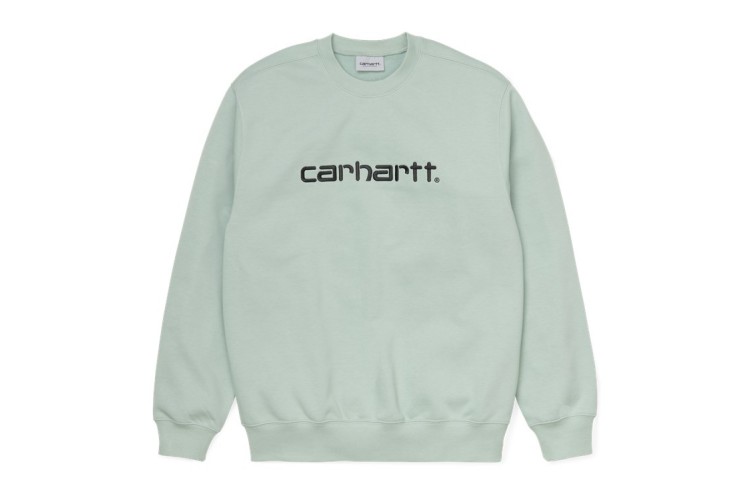 Carhartt Wip Carhartt Embroidered Sweatshirt Frosted Green / Black