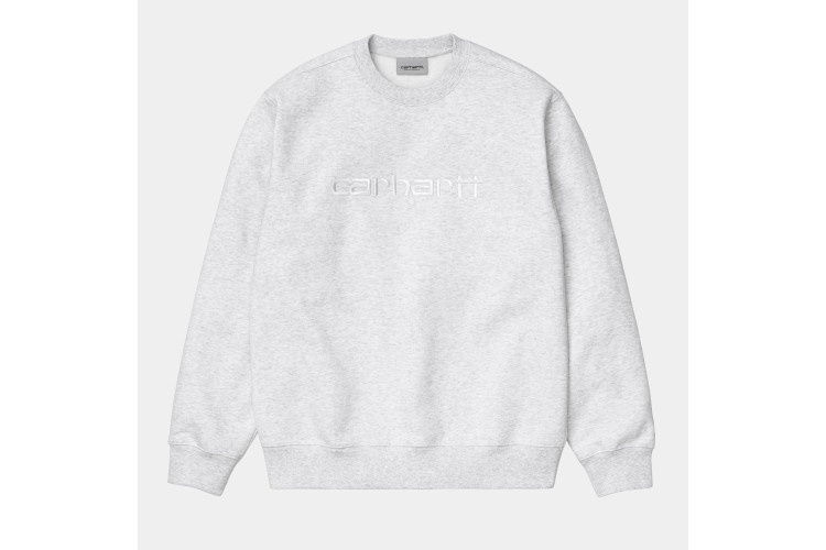 Carhartt WIP Carhartt Logo Sweatshirt Ash Heather / White