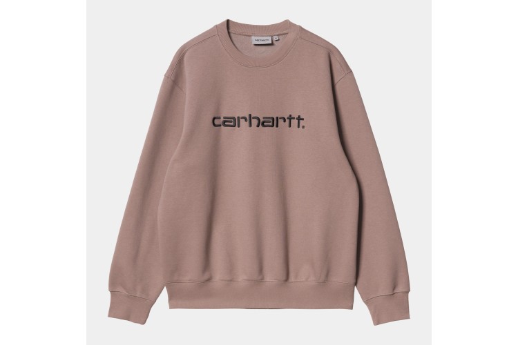Carhartt WIP Carhartt Logo Sweatshirt Earthy Pink / Black
