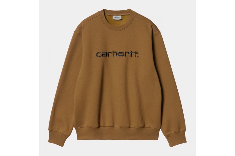 Carhartt WIP Carhartt Logo Sweatshirt Hamilton Brown / Black