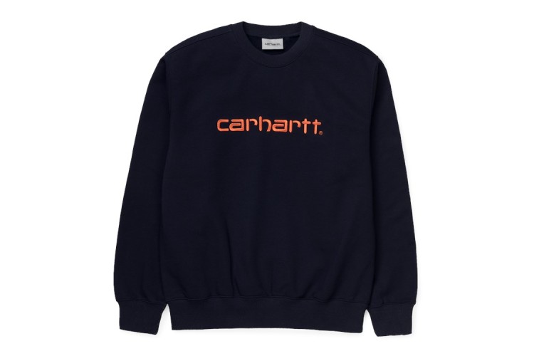 Carhartt Wip Carhartt Sweatshirt Dark Navy / Orange