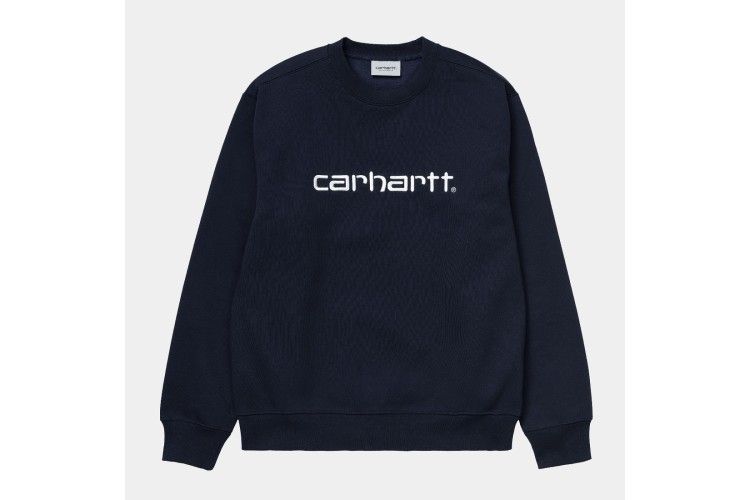 Carhartt WIP Carhartt Sweatshirt Dark Navy Blue / White