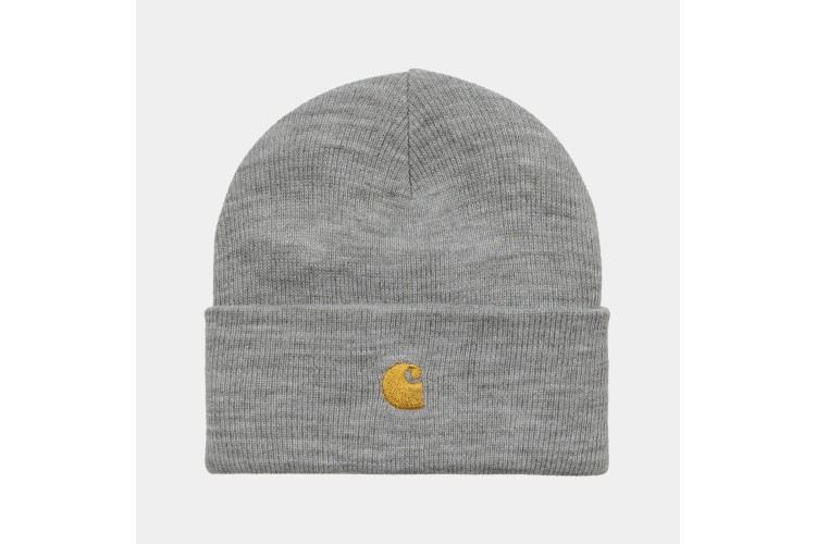 Carhartt WIP Chase Beanie Grey Heather / Gold