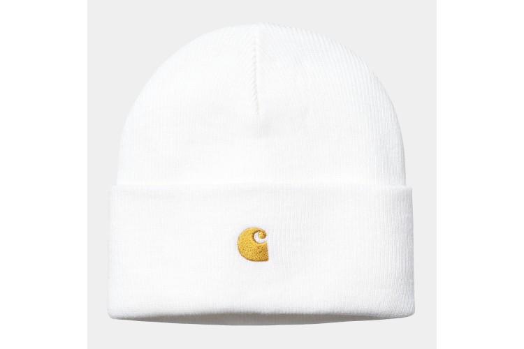 Carhartt WIP Chase Beanie White / Gold