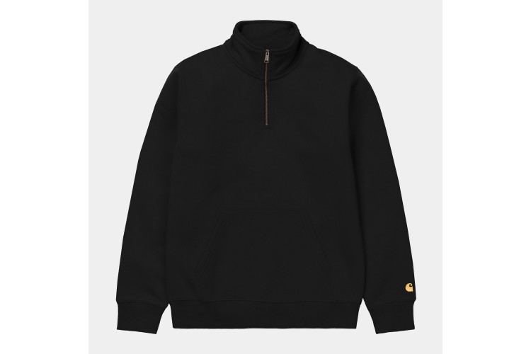Carhartt WIP Chase Logo Half Zip Sweatshirt Black Penloe
