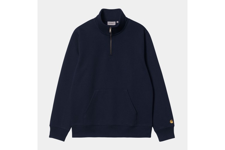 Carhartt WIP Chase Logo Half Zip Sweatshirt Navy