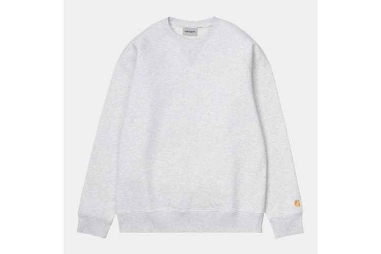 Carhartt WIP Chase Sweatshirt Ash Heather Grey / Gold