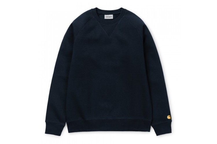 Carhartt Wip Chase Sweatshirt Dark Navy / Gold