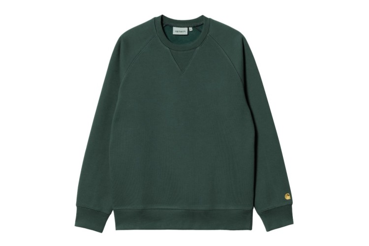 Carhartt WIP Chase Sweatshirt Juniper Green / Gold