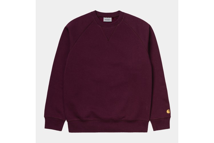 Carhartt Wip Chase Sweatshirt Shiraz Burgundy / Gold