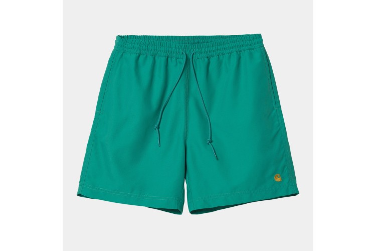 Carhartt WIP Chase Swim Trunks Kingston Green / Gold