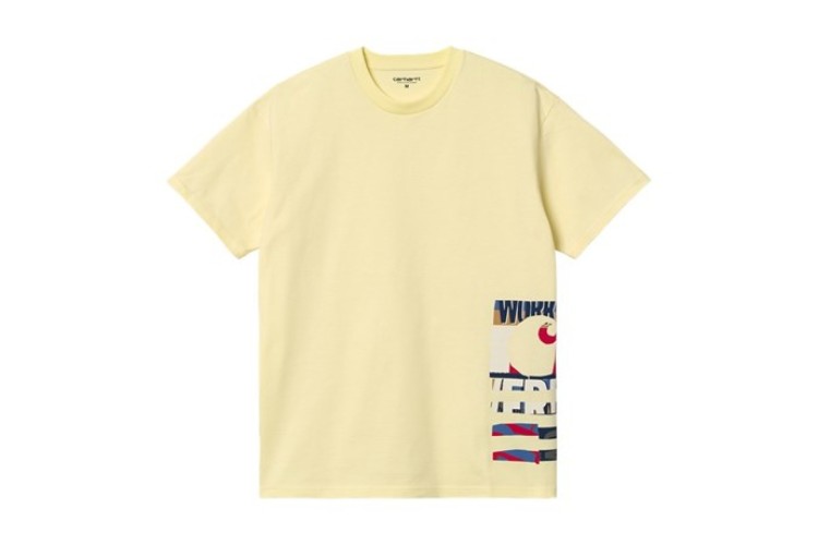 Carhartt WIP Collage State T-Shirt Soft Yellow