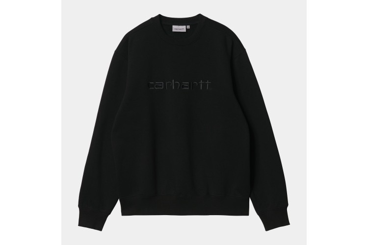 Carhartt WIP Embroidered Crew Sweatshirt Black / Black
