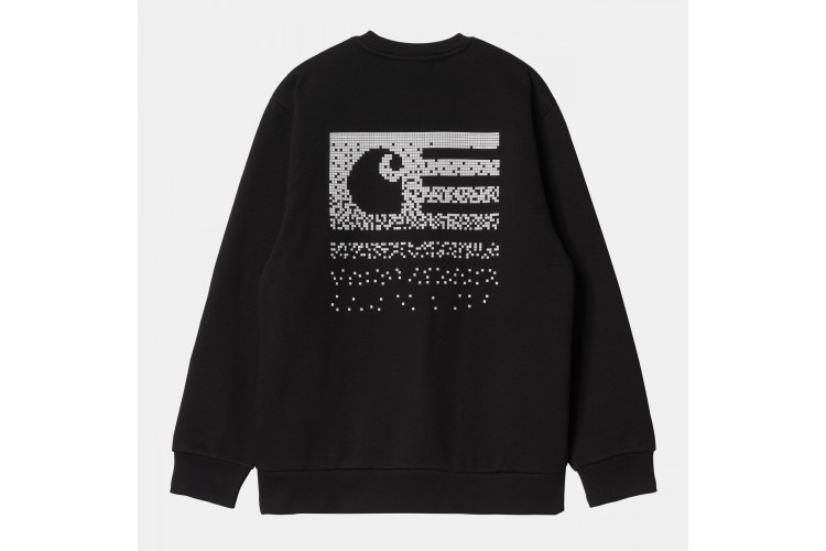 Carhartt WIP Fade State Crew Sweatshirt Black / White