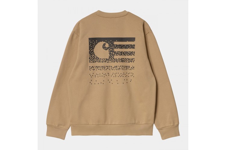 Carhartt WIP Fade State Crew Sweatshirt Dusty Hamilton Brown / Black