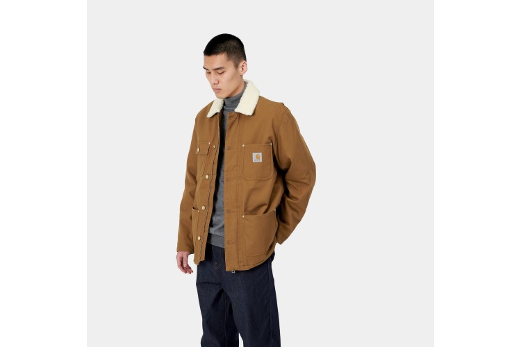 Carhartt WIP Fairmount Dearborn Canvas Coat Hamilton Brown