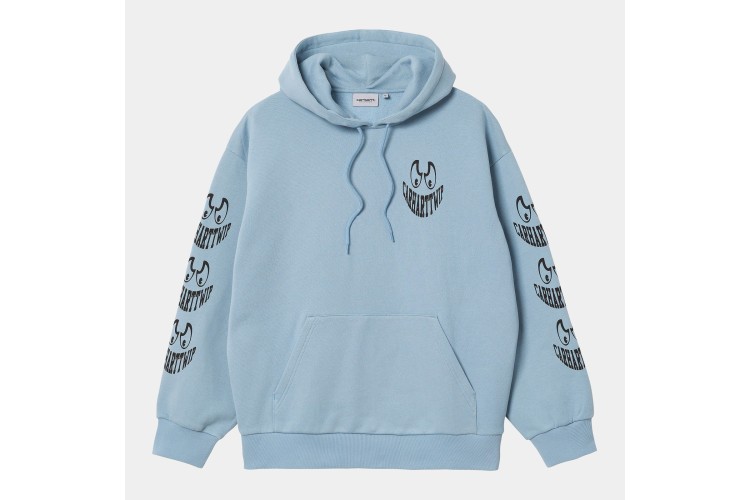 Carhartt WIP Grin Hooded Sweatshirt Frosted Blue