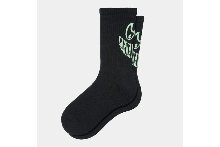 Carhartt WIP Grin Socks Black / Pale Spearmint