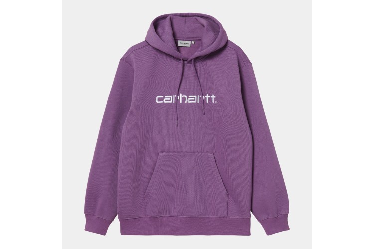 Carhartt WIP Hooded Carhartt Sweatshirt Aster Purple / White