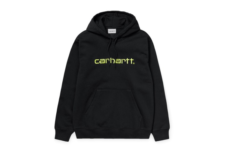 Carhartt Wip Hooded Carhartt Sweatshirt Black / Lime