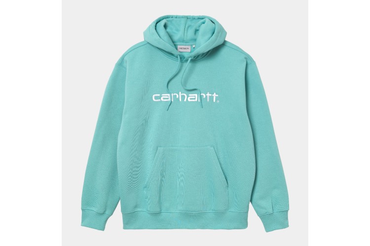 Carhartt WIP Hooded Carhartt Sweatshirt Bondi Green / White