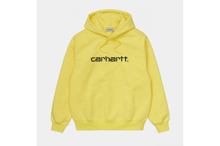 Carhartt WIP Hooded Carhartt Sweatshirt Limoncello Yellow / Black