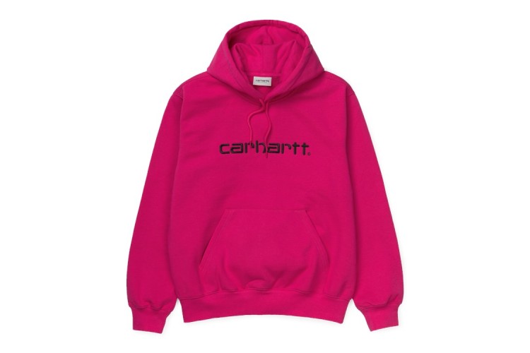 Carhartt Wip Hooded Carhartt Sweatshirt Ruby Pink / Black