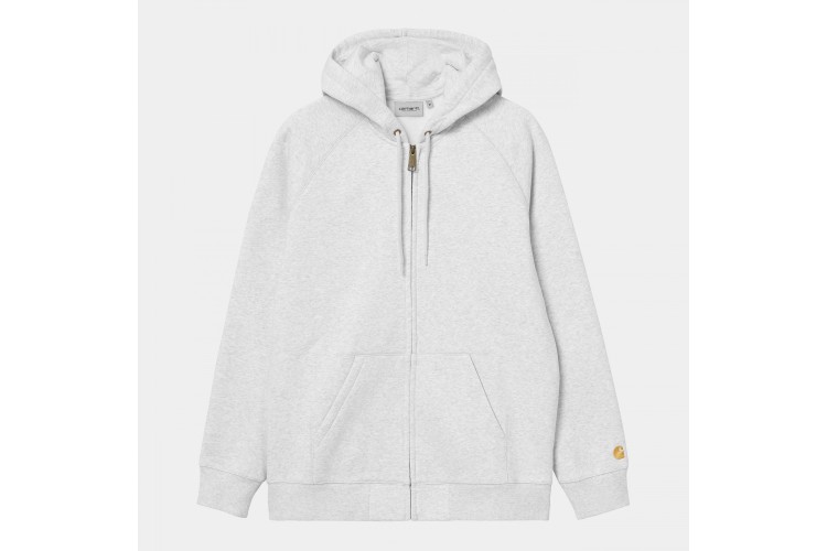 Carhartt WIP Hooded Chase Jacket Ash Heather Grey / Gold