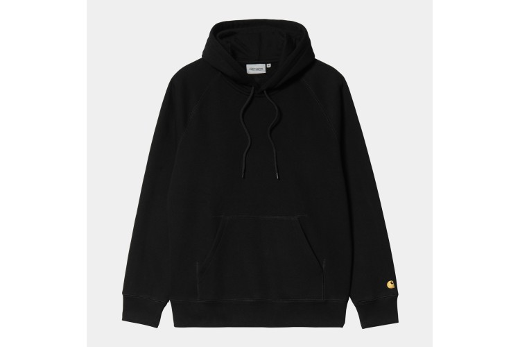 Carhartt WIP Hooded Chase Sweatshirt Black / Gold