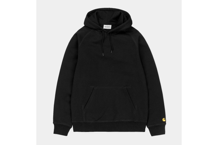 Carhartt WIP Hooded Chase Sweatshirt Black / Gold