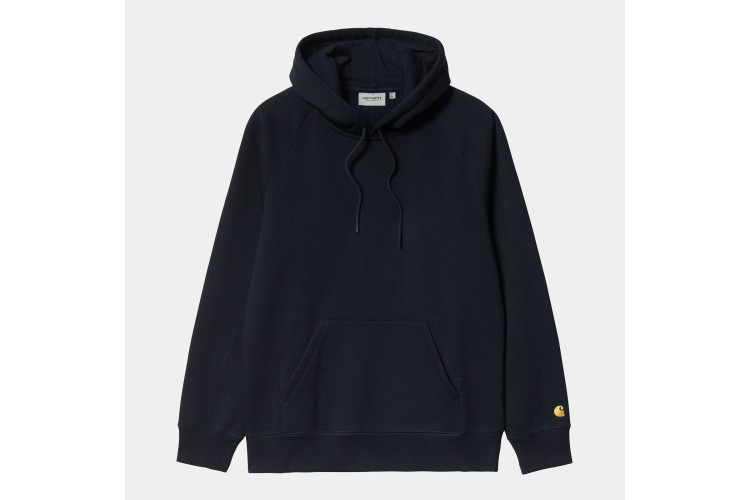 Carhartt WIP Hooded Chase Sweatshirt Dark Navy / Gold